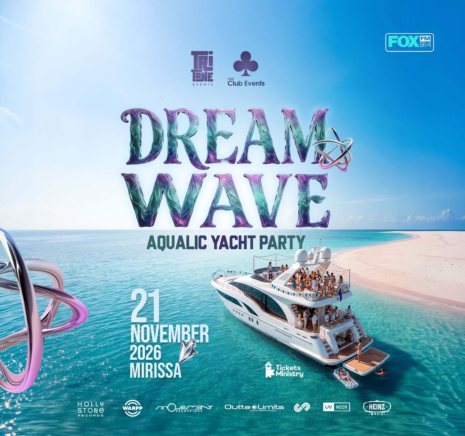 DREAM WAVES AQULIC YACHT PARTY poster