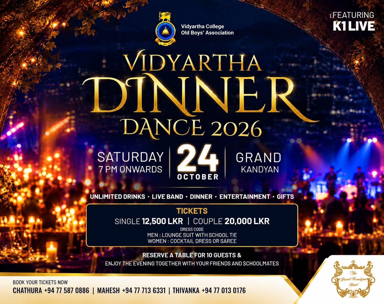 VIDYARTHA DINNER DANCE 2026 Banner