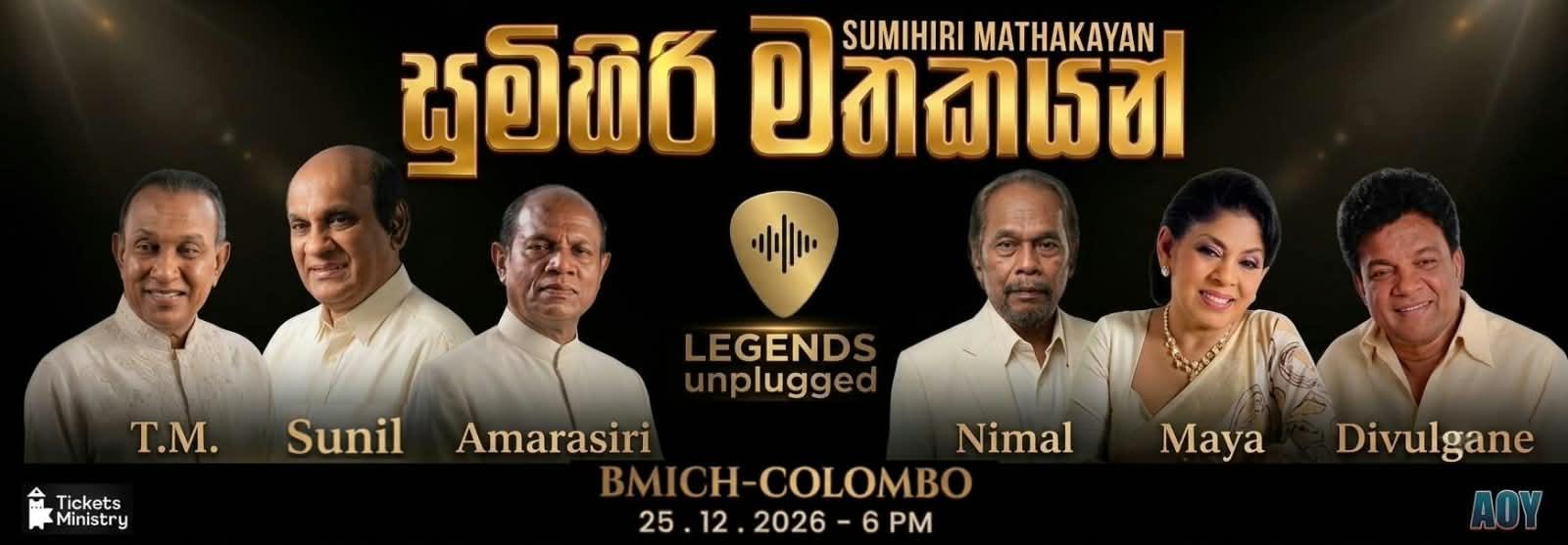 SUMIHIRI MATHAKAYAN LEGENDS UNPLUGGED Banner