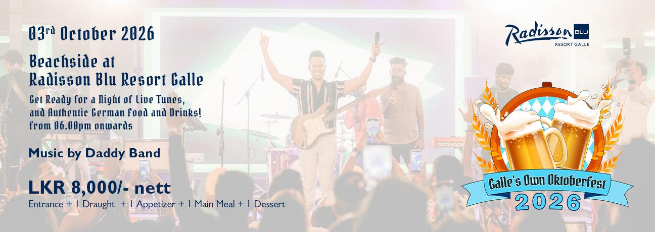 Galle's Own Oktoberfest 2026 At Radisson Blu Resort Galle Banner