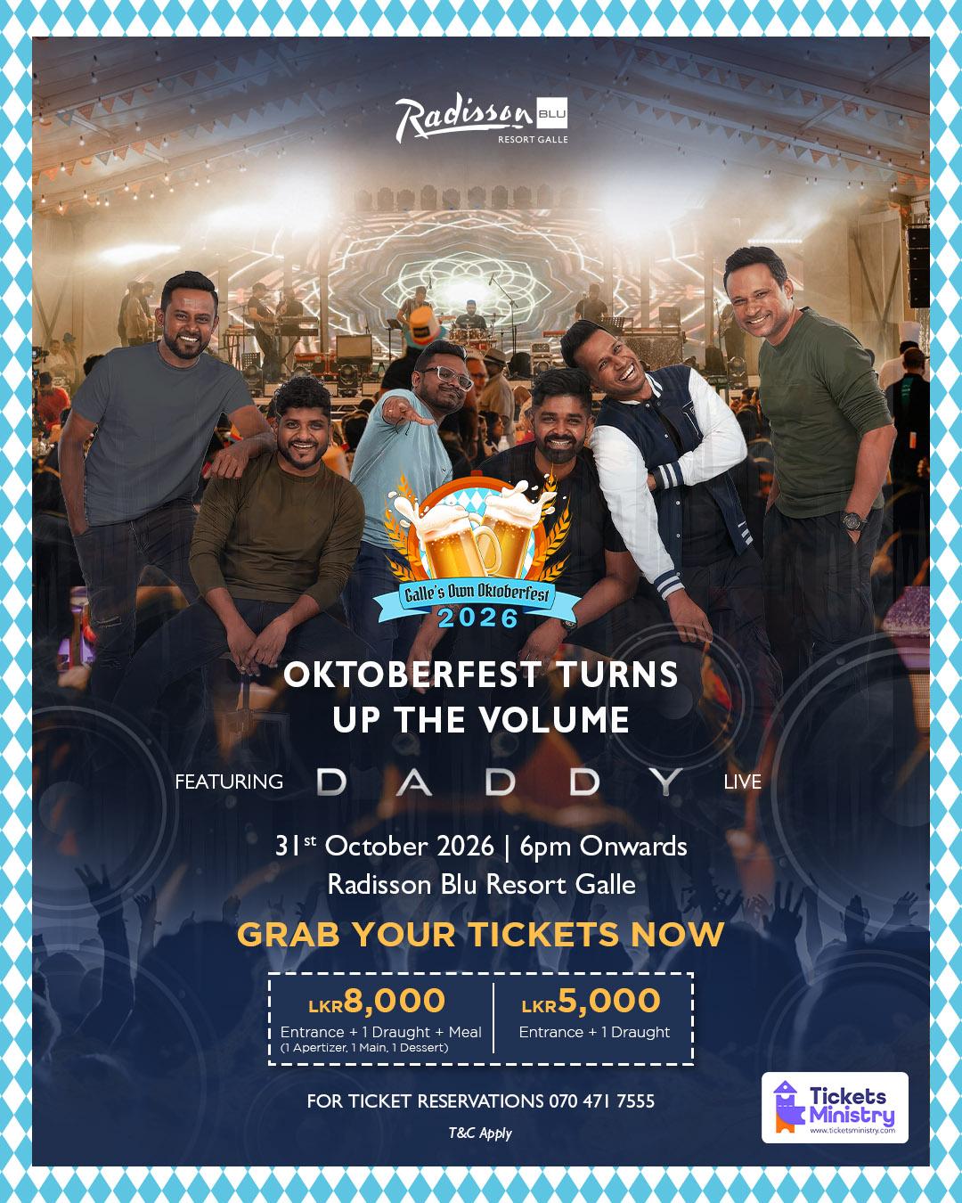 Galle's Own Oktoberfest 2026 At Radisson Blu Resort Galle Banner