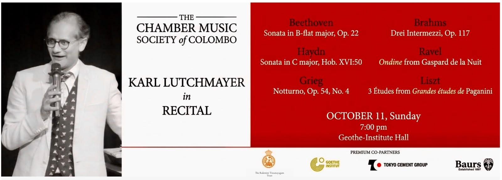 KARL LUTCHMAYER IN RECITAL Banner