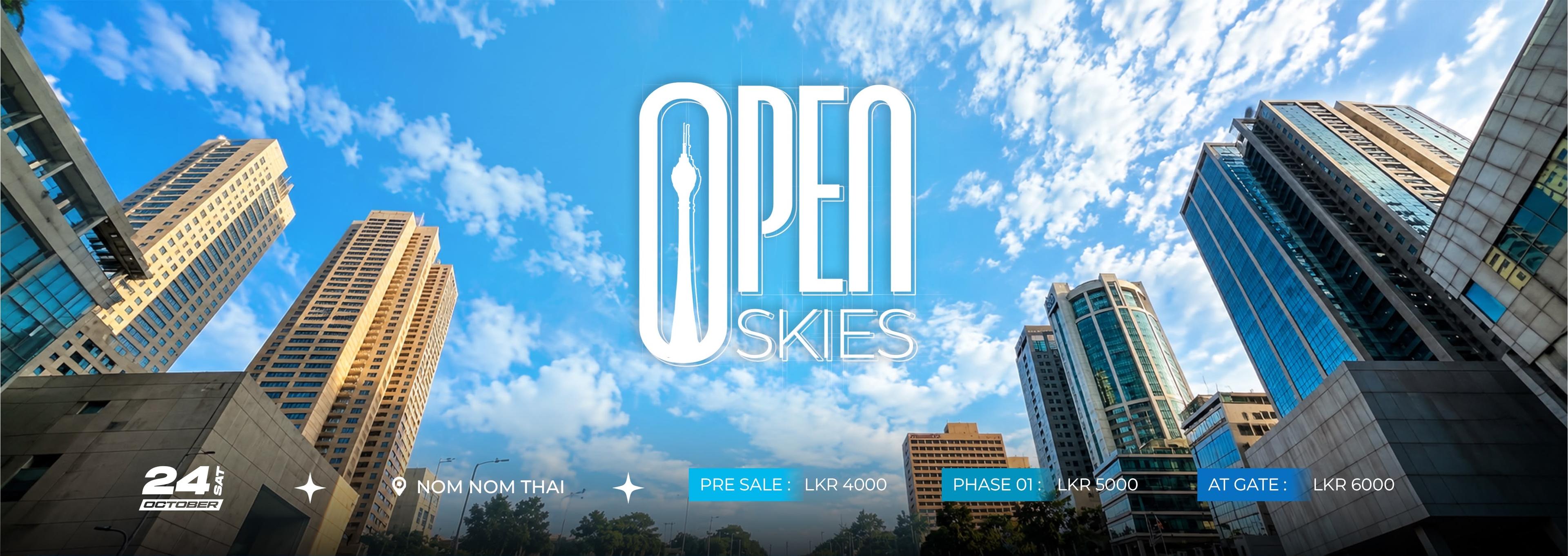 OPEN SKIES Banner