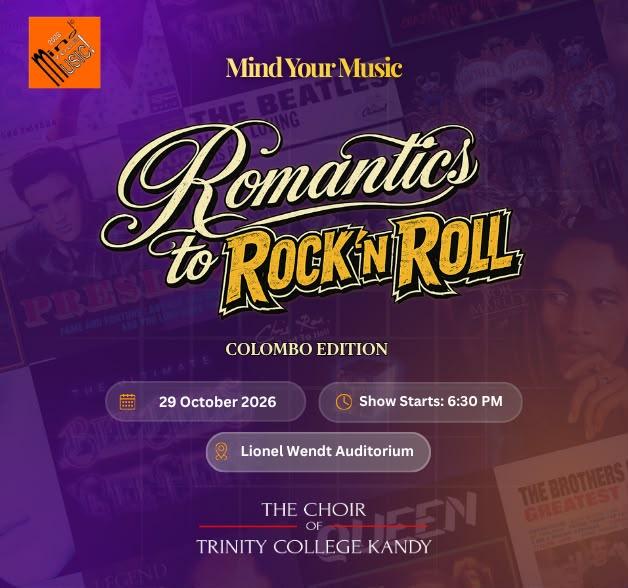 MIND YOUR MUSIC 2026 - ROMANTICS TO ROCK Mind ‘N’ ROLL - COLOMBO EDITION Banner