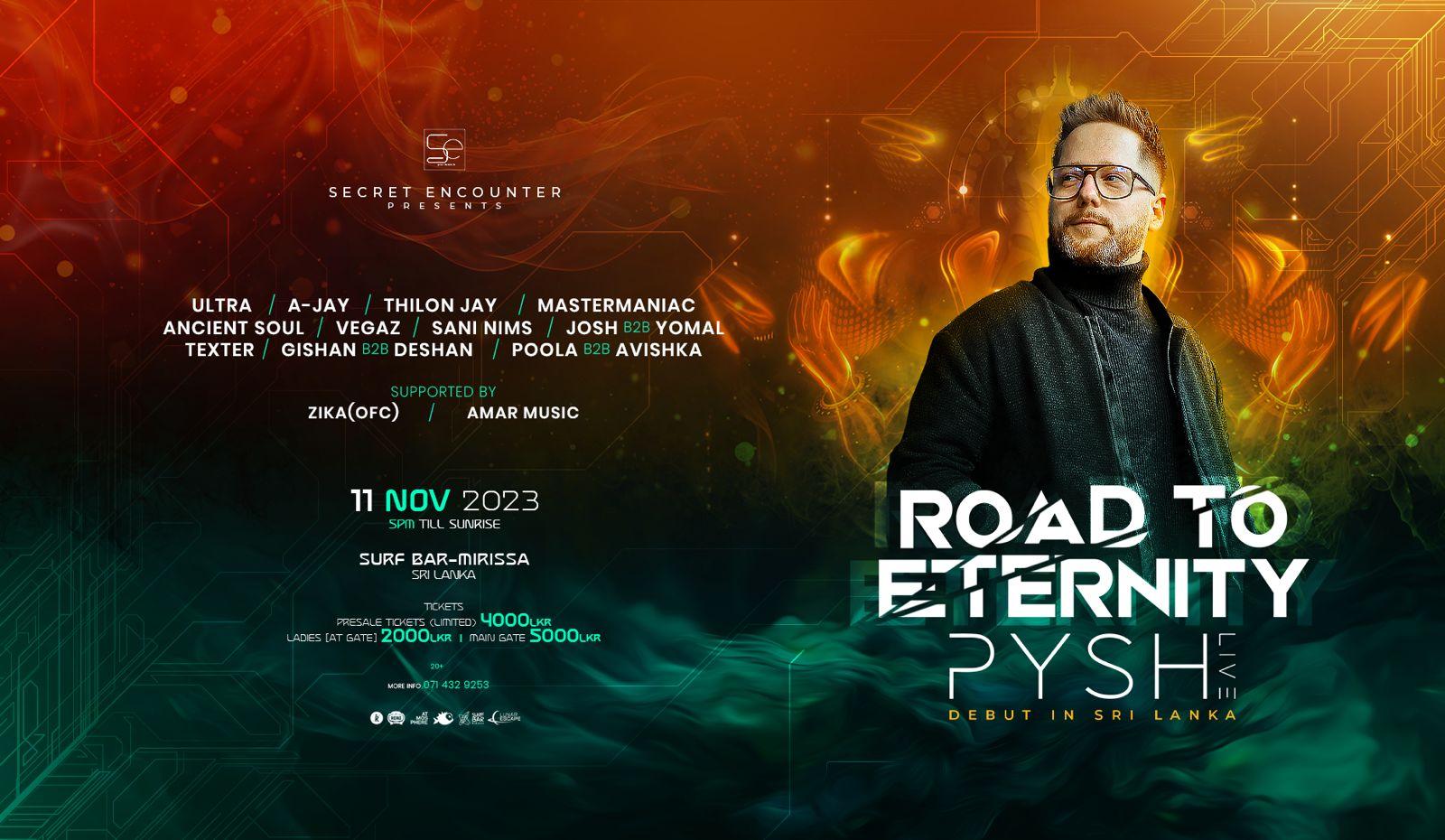 SECRET ENCOUNTER PRESENTS ROAD TO ETERNITY PYSH DEBUT SRI LANKA Banner