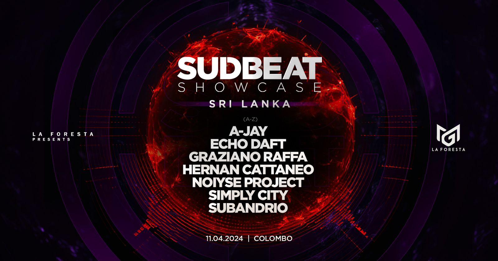 LA FORESTA PRESENTS SUDBEAT SHOWCASE SRI LANKA Banner
