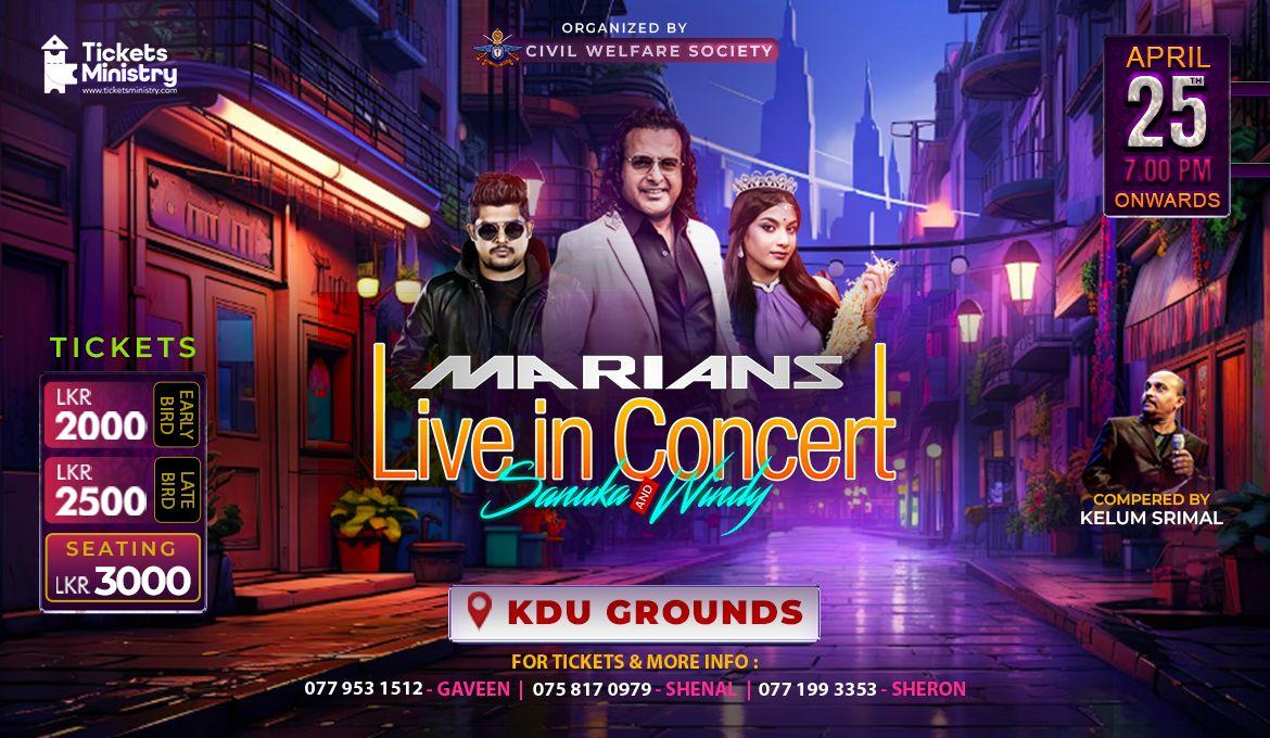 MARIANS LIVE IN CONCERT WITH SANUKA & WINDY Banner