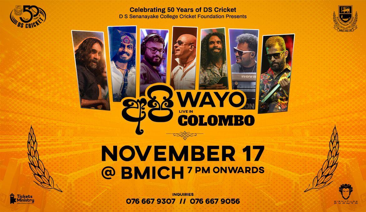 API WAYO LIVE IN COLOMBO Banner