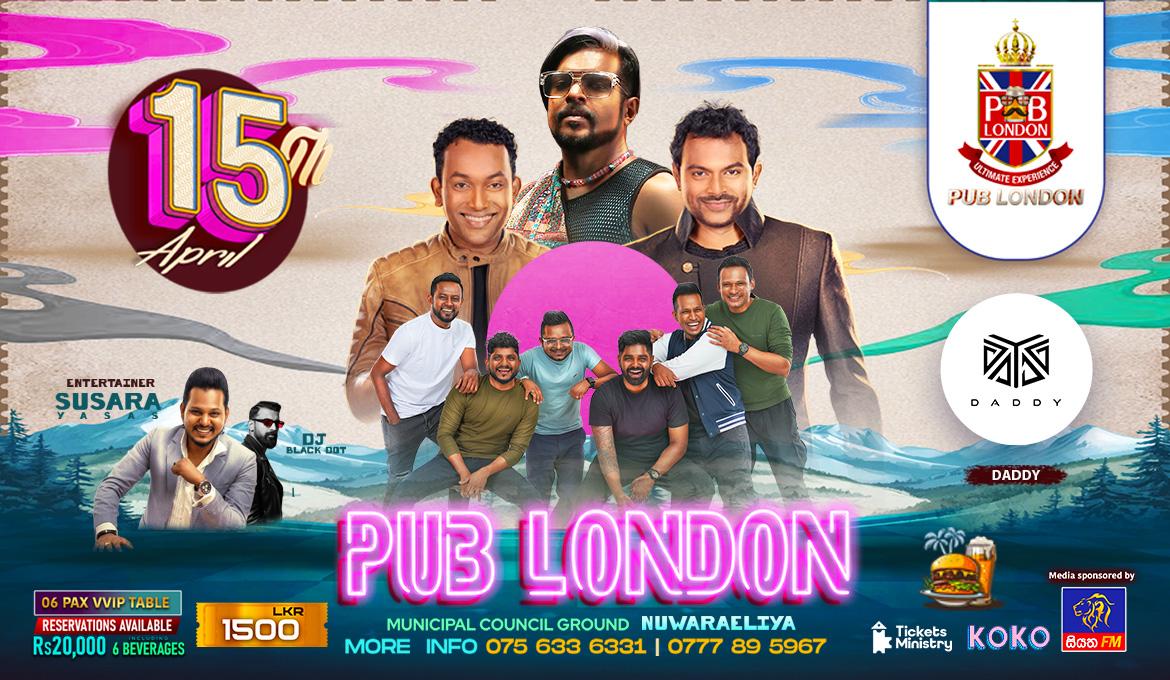 PUB LONDON NUWARA ELIYA 15TH APRIL Banner