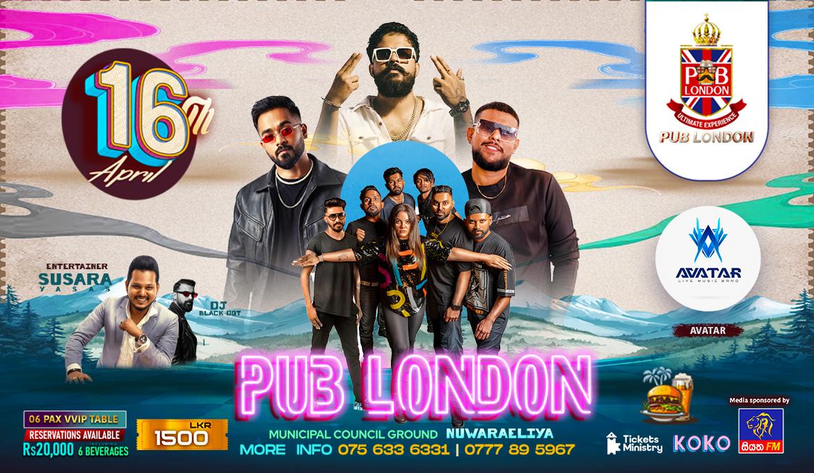 PUB LONDON NUWARA ELIYA 16TH APRIL Banner