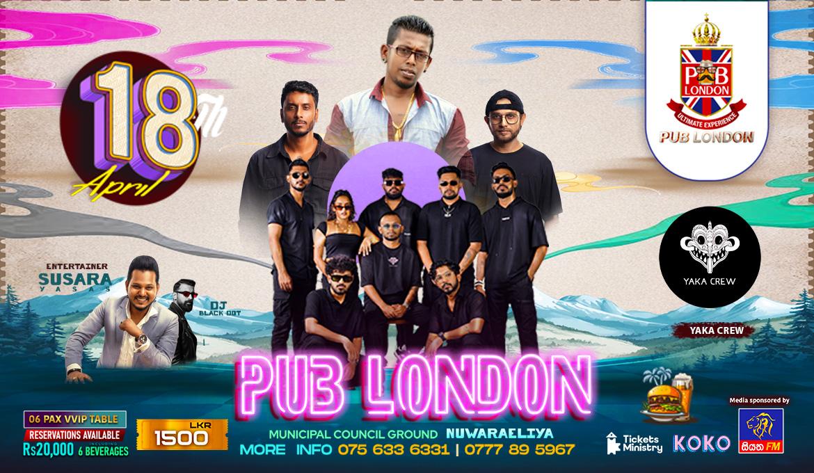 PUB LONDON NUWARA ELIYA 18TH APRIL Banner