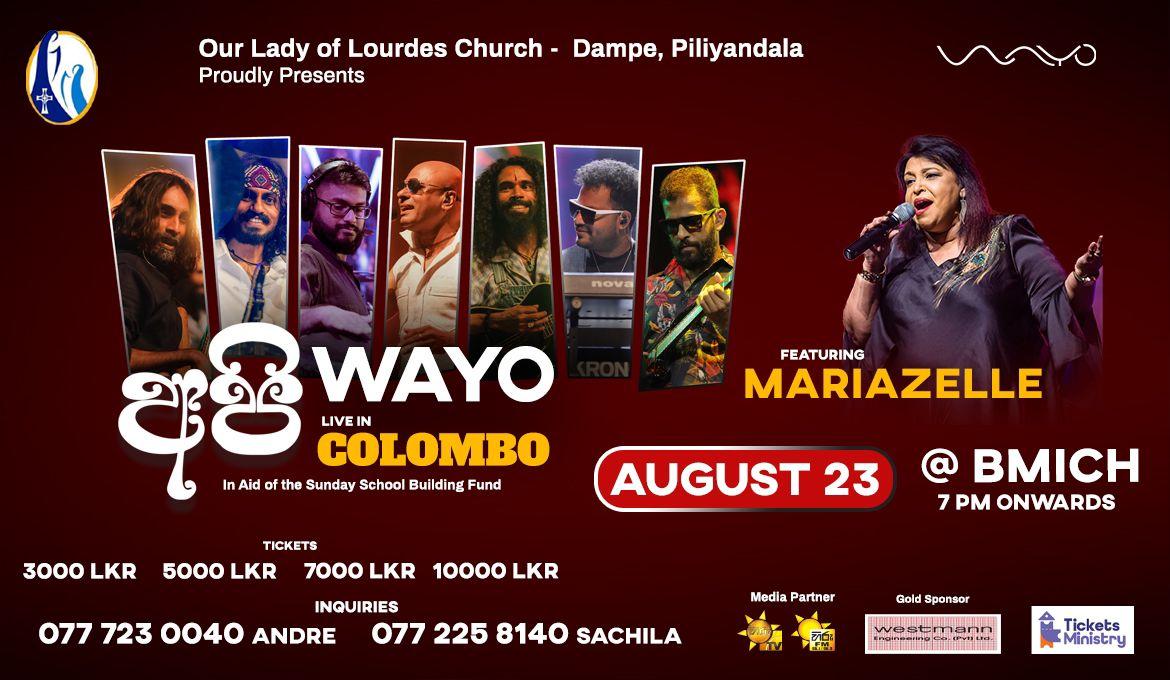 API WAYO LIVE IN COLOMBO Banner