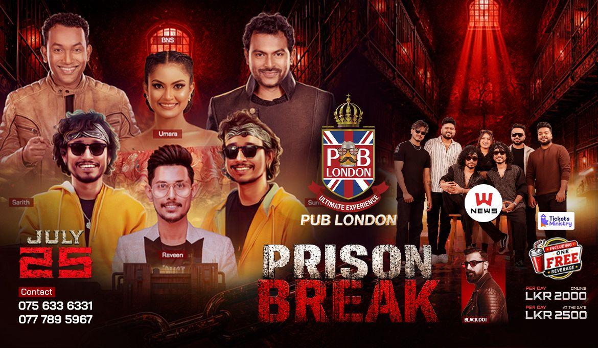 PUB LONDON PRISION BREAK KANDY 25TH JULY Banner