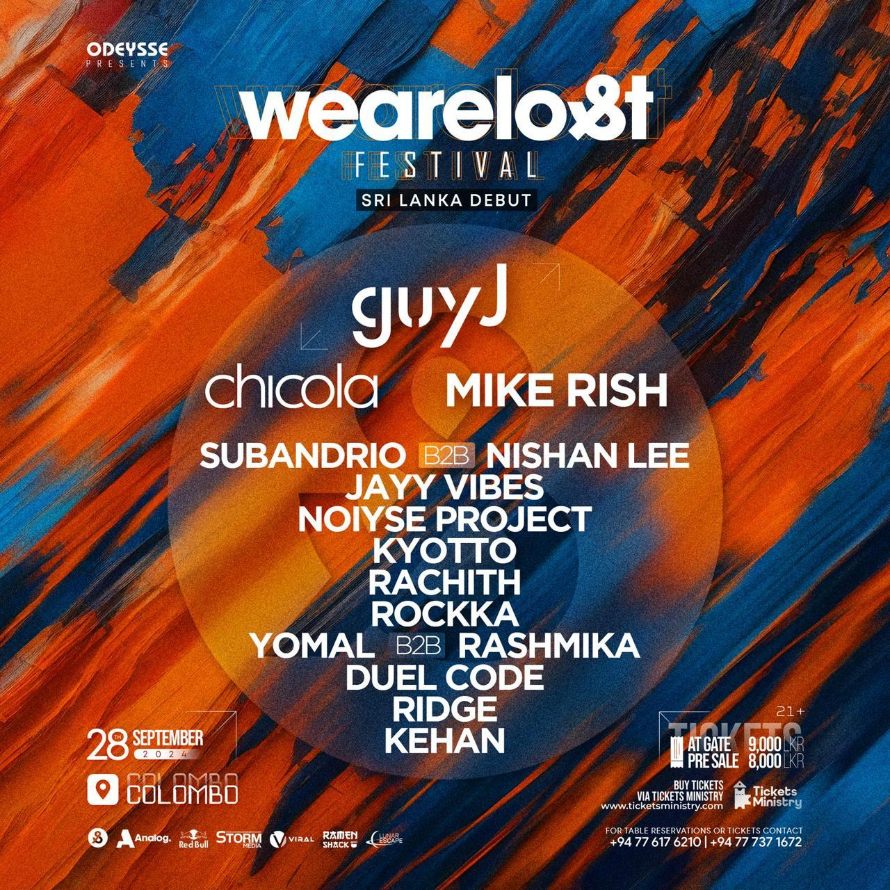 ODEYSSE PRESENTS WE ARE LOST FESTIVAL SRI LANKA DEBUT Banner