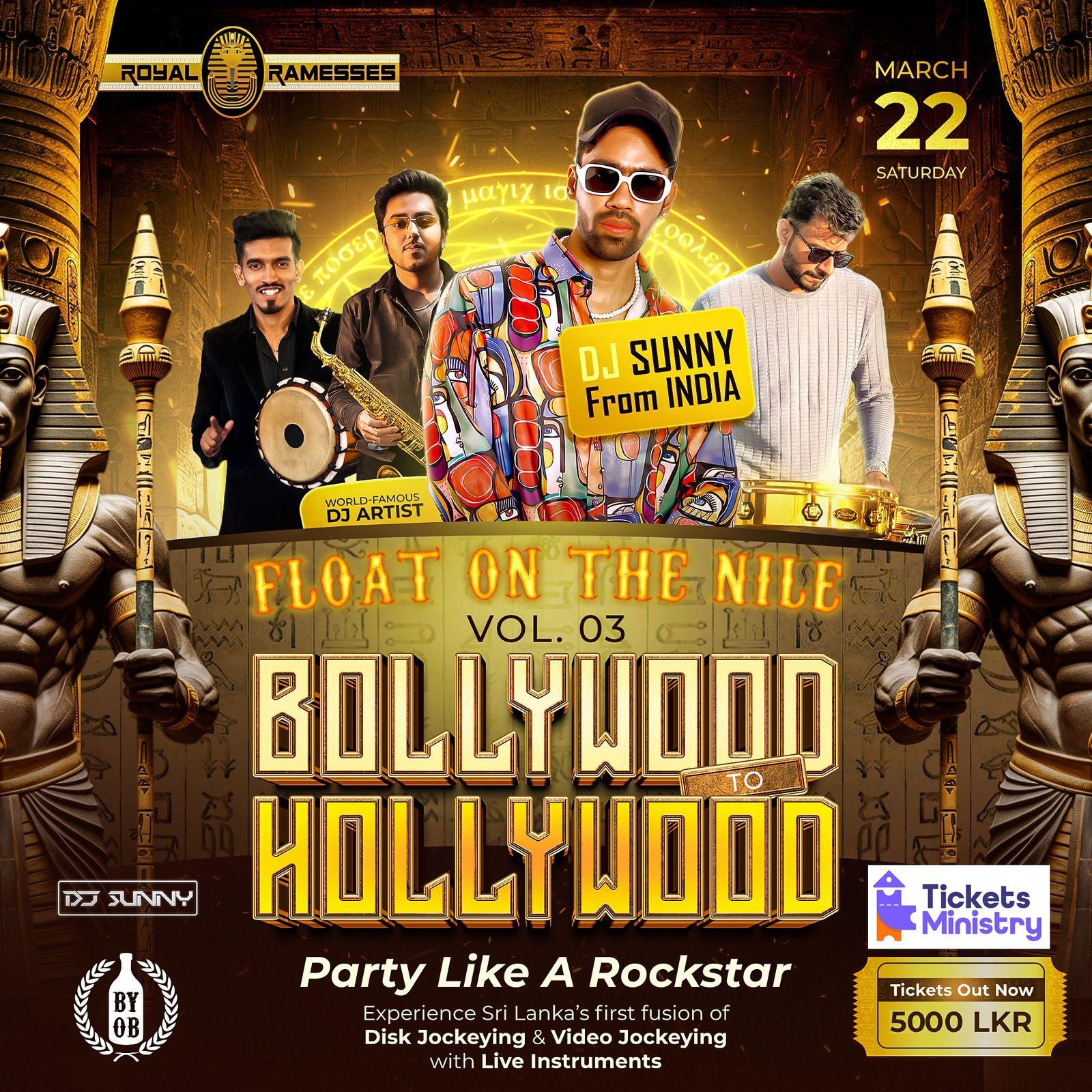 FLOAT ON THE NILE 3 BOLLYWOOD TO HOLLYWOOD Banner