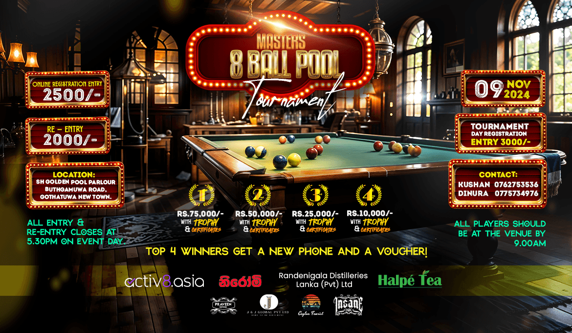 MASTER'S 8 BALL POOL TOURNAMENT 2024 Banner